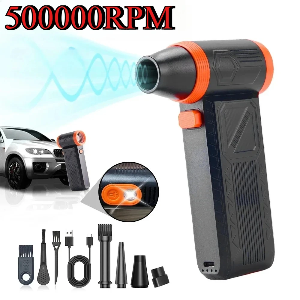 Air Blower 500000RPM Mini Turbo Jet Fan Powerful Duster 52m/s Wind Speed Powerful Brushless leaf Removal Air Dryer Car Blower
Air Blower 500000RPM Mini Turbo Jet Fan Powerful Duster 52m/s Wind Speed Powerful Brushless leaf Removal Air Dryer Car Blower
