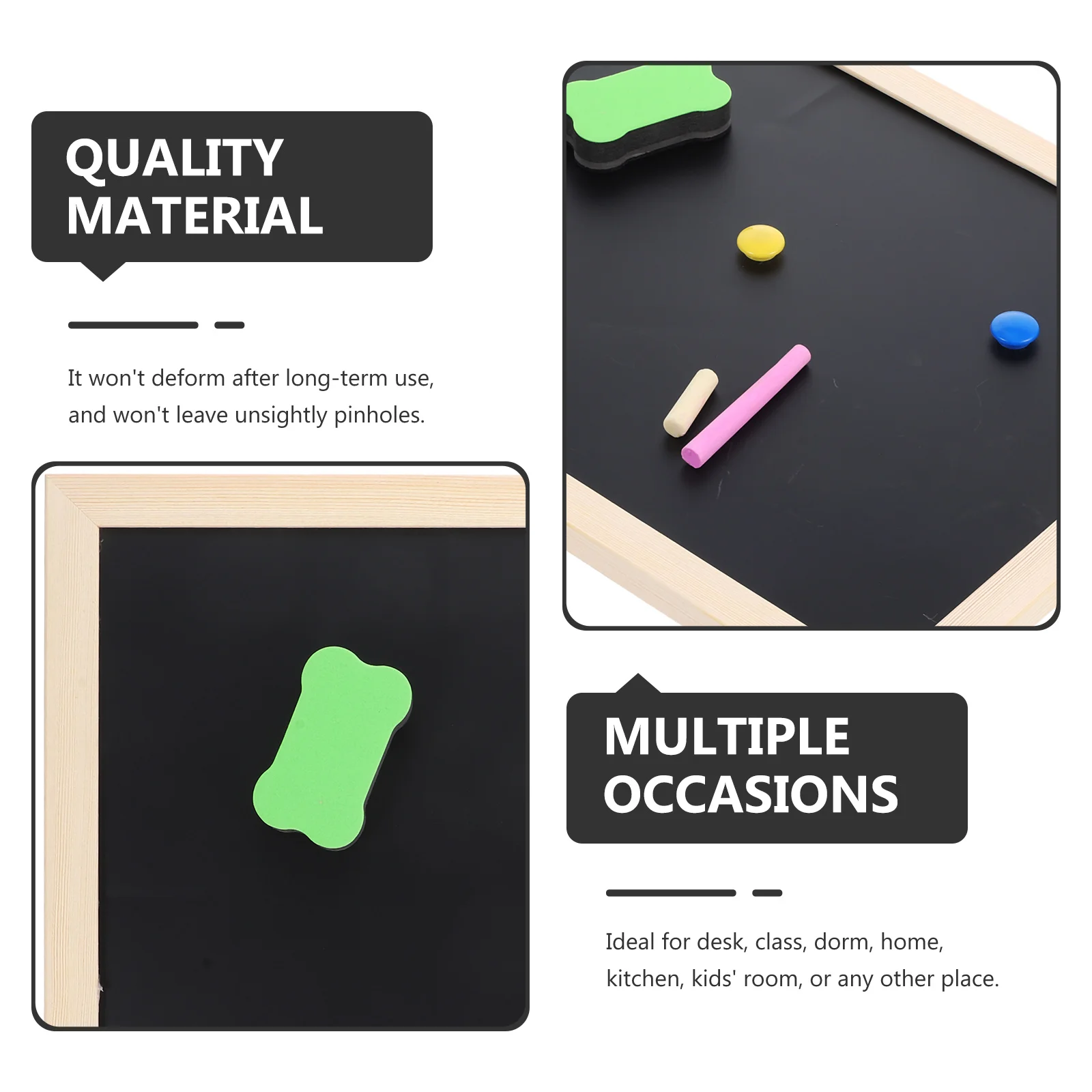 1Set Cork Message Board Hanging Rectangular Design for Wall Desk Dual Side Cork Bulletin Board Writable Blackboard
1Set Cork Message Board Hanging Rectangular Design for Wall Desk Dual Side Cork Bulletin Board Writable Blackboard