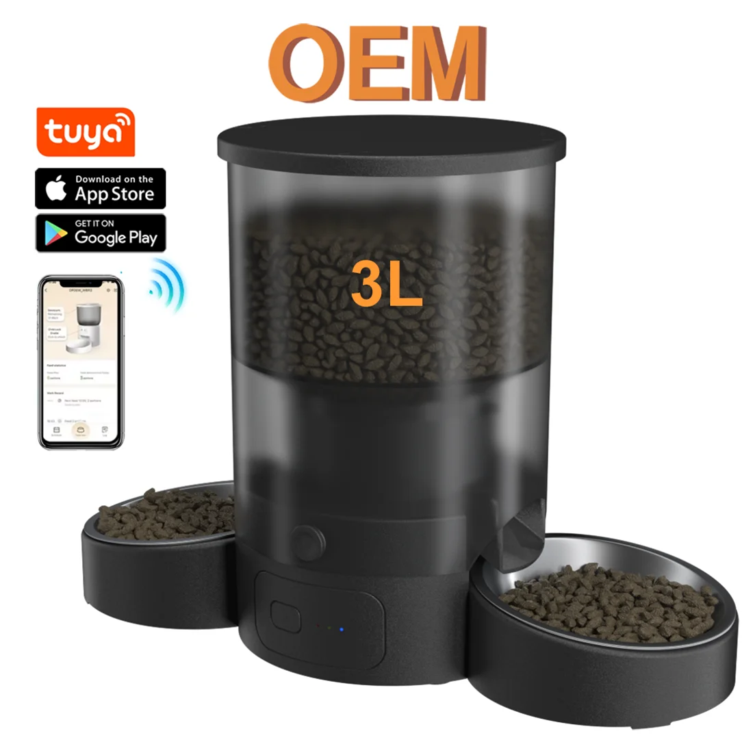 Double Bowls Smart Automatic Dispenser Feeder Auto Pet Food Bowls Timed Feeders with Camera Dog Bowl Pet Product
Double Bowls Smart Automatic Dispenser Feeder Auto Pet Food Bowls Timed Feeders with Camera Dog Bowl Pet Product