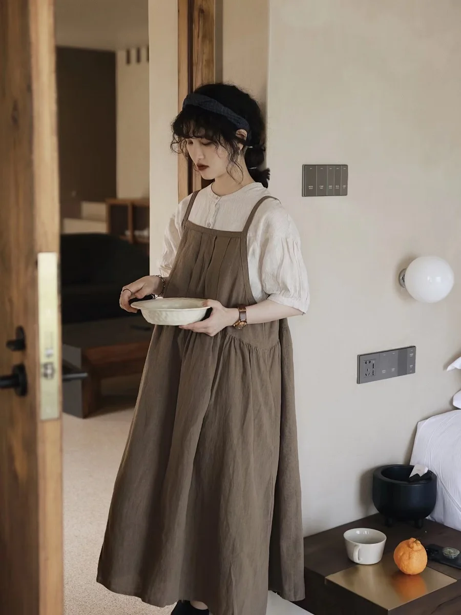 Retro Style Large Pleat Strapless Dress Summer Casual Japanese Artistic Forest Girl Wind Long Sleeveless A-Line Dress
Retro Style Large Pleat Strapless Dress Summer Casual Japanese Artistic Forest Girl Wind Long Sleeveless A-Line Dress