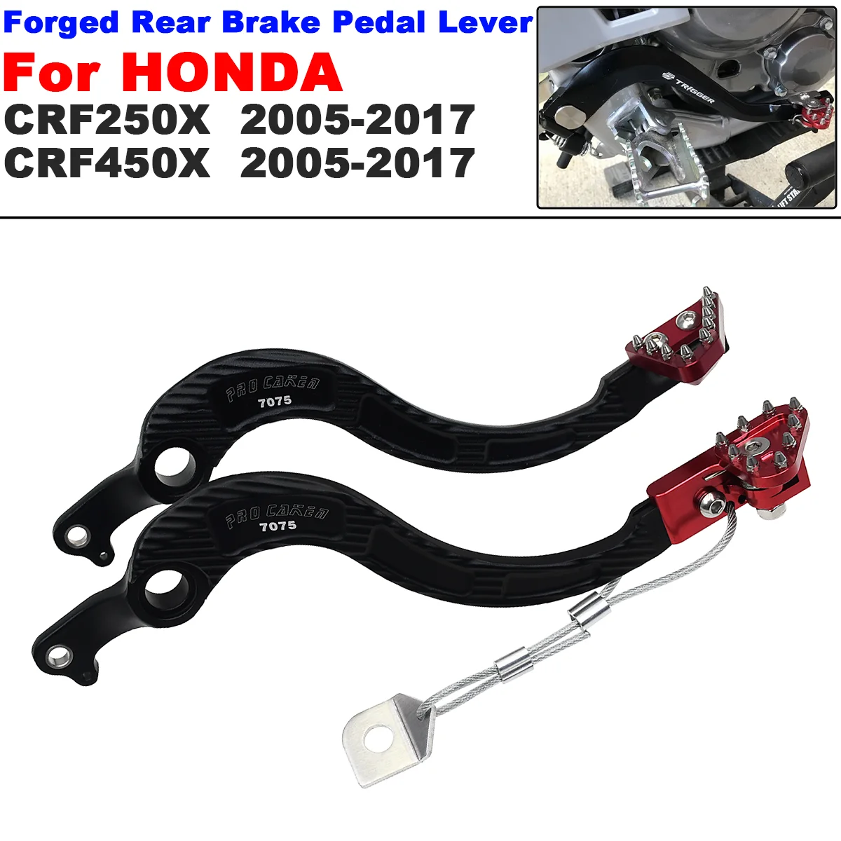 Motorcycle CNC Aluminum Forged Rear Brake Pedal Lever For Honda CRF 250X 450X 250 450 X CRF250X CRF450X 2005-2017 MX Motorbike
Motorcycle CNC Aluminum Forged Rear Brake Pedal Lever For Honda CRF 250X 450X 250 450 X CRF250X CRF450X 2005-2017 MX Motorbike
