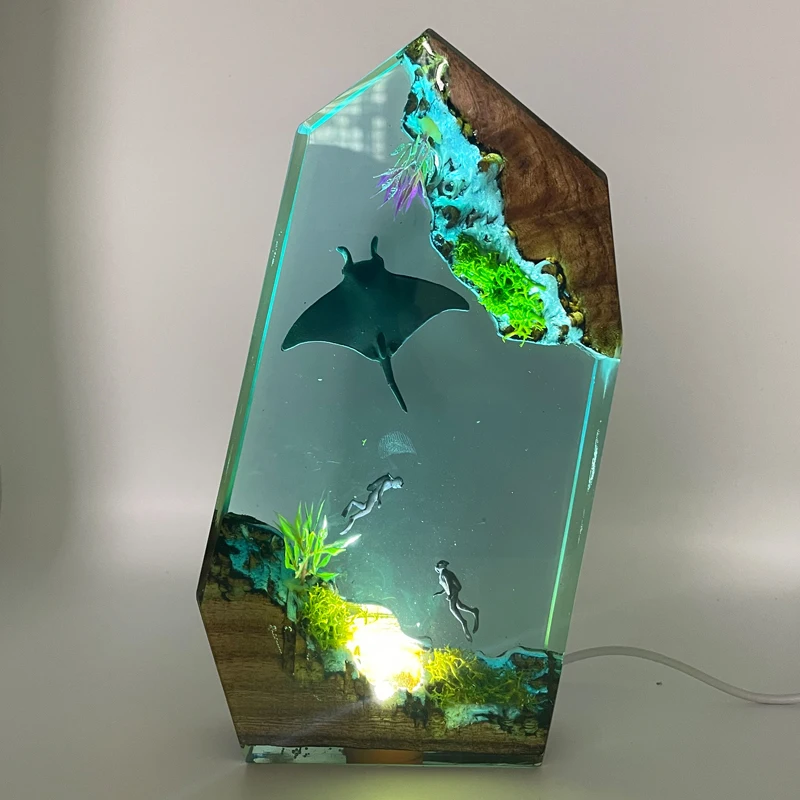 Sea World Theme Organic Resin Light Creative Artistic Beautiful Night Light Craft Decoration Ocean Landscape USB Table Lamp
Sea World Theme Organic Resin Light Creative Artistic Beautiful Night Light Craft Decoration Ocean Landscape USB Table Lamp