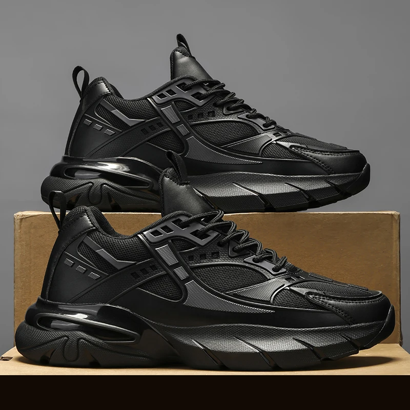 Новая повседневная обувь, четырехсезонная обувь, мужские черные кроссовки, кроссовки для папы, универсальная толстая подошва
Новая повседневная обувь, четырехсезонная обувь, мужские черные кроссовки, кроссовки для папы, универсальная толстая подошва