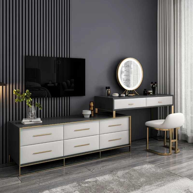 Makeup Table Modern Wooden Chest Of Drawers Chair Glass Top Vanity Bedroom Luxury Furniture Organizer Penteadeira Dresser
Makeup Table Modern Wooden Chest Of Drawers Chair Glass Top Vanity Bedroom Luxury Furniture Organizer Penteadeira Dresser