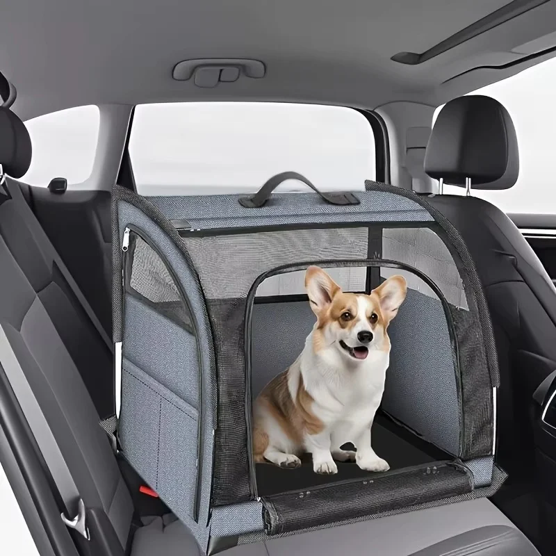 Foldable Breathable Pet Car Carrier, Mesh Visible Dog Crate for Car Back Seat, Portable Travel Cat Dog Bag
Foldable Breathable Pet Car Carrier, Mesh Visible Dog Crate for Car Back Seat, Portable Travel Cat Dog Bag