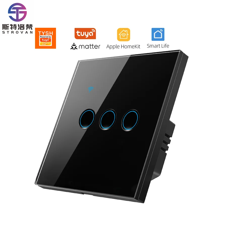 STLF for Tuya Smart Wifi Touch Wall Light Switches Alexa Google Home Voice Control Neutral Wire ABS Material 10A Max. Current
STLF for Tuya Smart Wifi Touch Wall Light Switches Alexa Google Home Voice Control Neutral Wire ABS Material 10A Max. Current