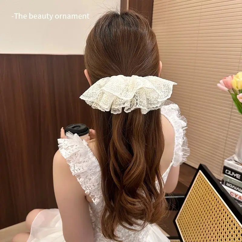 French lace skirt hair band ballet style women's high-end foreign style fashion head flower large intestine hair rope hair
French lace skirt hair band ballet style women's high-end foreign style fashion head flower large intestine hair rope hair