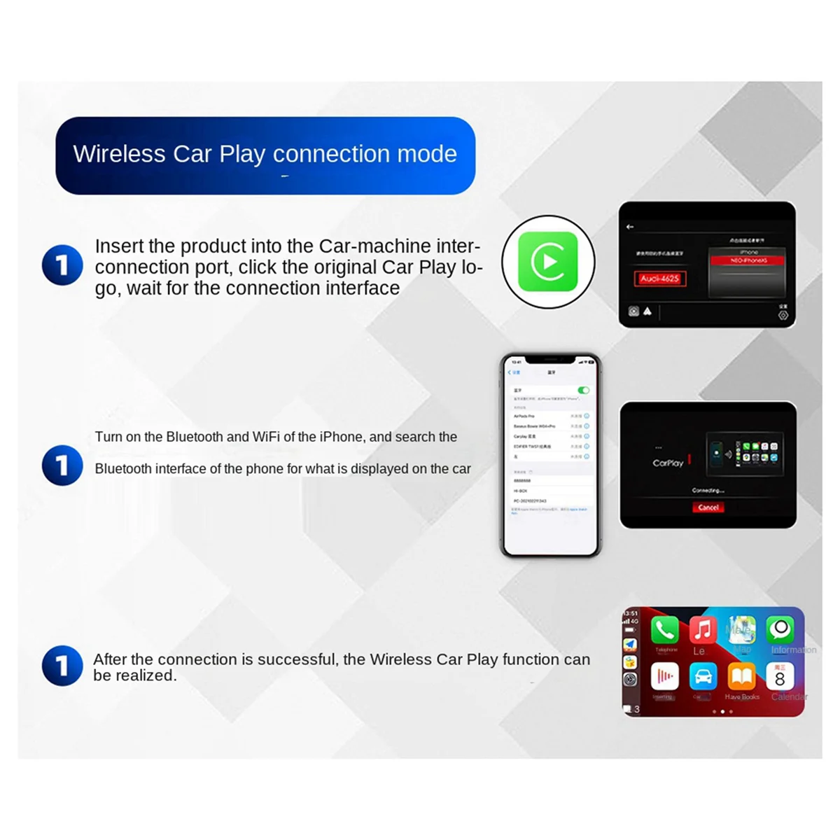 Wireless CarPlay Adapter 2024 Slimmest, Newest Fastest and Smallest Wireless CarPlay Adapter,Factory Wired CarPlay Cars
Wireless CarPlay Adapter 2024 Slimmest, Newest Fastest and Smallest Wireless CarPlay Adapter,Factory Wired CarPlay Cars