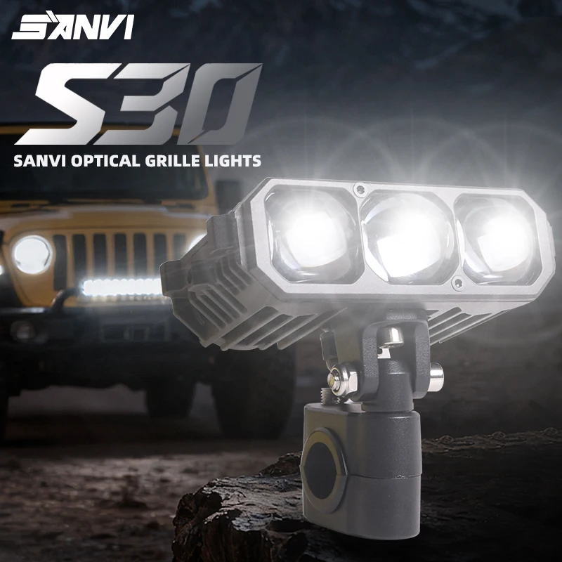 New SANVI S30 LED Work Light Dual Color 12V 5500K Optical Grille Bumper Light Spotlight For Car Motorcycle OFF-Road 4x4 SUV ATV
New SANVI S30 LED Work Light Dual Color 12V 5500K Optical Grille Bumper Light Spotlight For Car Motorcycle OFF-Road 4x4 SUV ATV