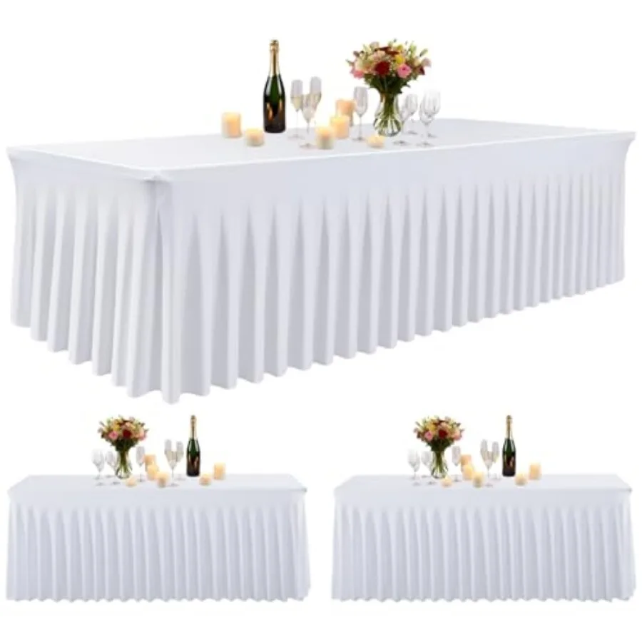 White Spandex Table Clothes for 6 Feet Rectangle Tables, Fitted Stretch Table Cover 6Feet Spandex Tablecloths Table for Wedding
White Spandex Table Clothes for 6 Feet Rectangle Tables, Fitted Stretch Table Cover 6Feet Spandex Tablecloths Table for Wedding