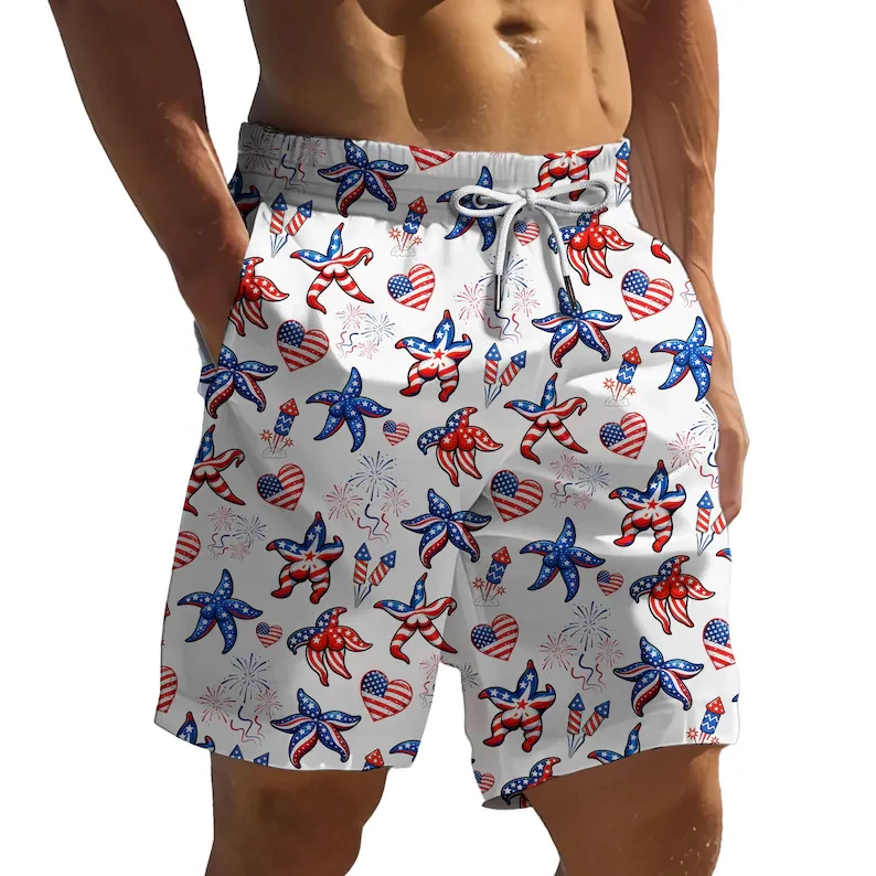 26 Summer New Men's Shorts US Independence Day Flag Printed Casual Outdoor Sports Quick Drying Mesh Hawaii Vacation Beach Shorts
26 Summer New Men's Shorts US Independence Day Flag Printed Casual Outdoor Sports Quick Drying Mesh Hawaii Vacation Beach Shorts