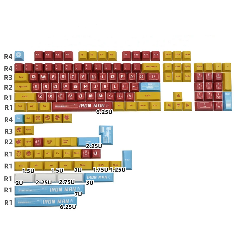 140 Keys/set Iron Warrior Theme Keycaps PBT Dye Subbed Key Caps Cherry Profile For Keychron Q2 K2 65% 75% Anne GH60 GK64 Poker
140 Keys/set Iron Warrior Theme Keycaps PBT Dye Subbed Key Caps Cherry Profile For Keychron Q2 K2 65% 75% Anne GH60 GK64 Poker