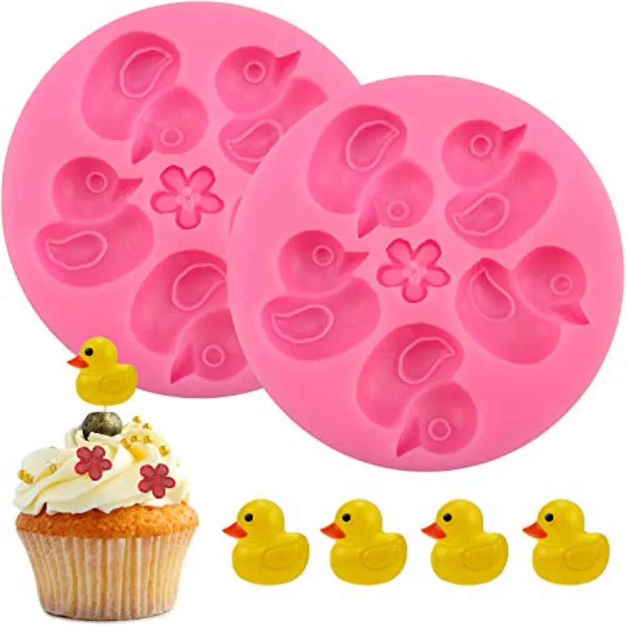 Meiyouju 2 шт. силиконовые формы для утки, 5 полостей, форма для помадки в форме утки, пищевые силиконовые формы для украшения конфетного торта, изготовления ювелирных изделий
Meiyouju 2 шт. силиконовые формы для утки, 5 полостей, форма для помадки в форме утки, пищевые силиконовые формы для украшения конфетного торта, изготовления ювелирных изделий