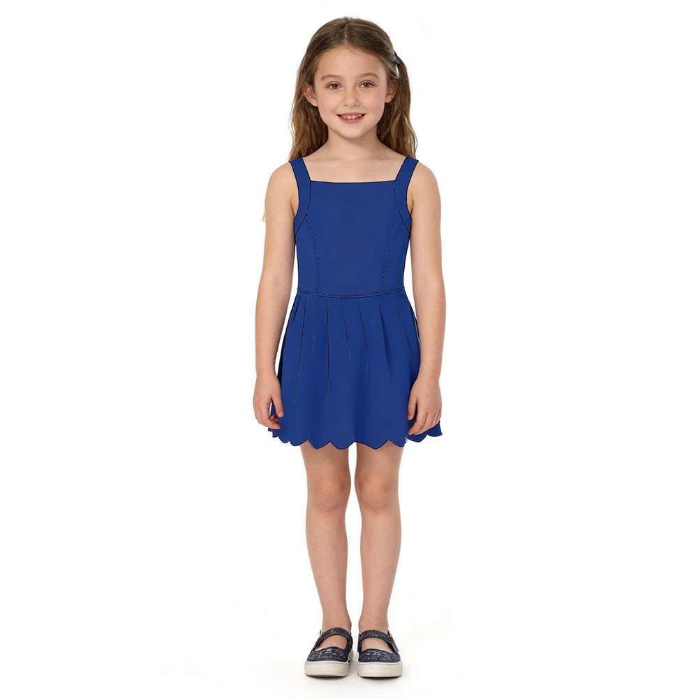 Hot sale Boutique children's dress Spaghetti strap sports dress Solid color yoga fabric custom wholesale
Hot sale Boutique children's dress Spaghetti strap sports dress Solid color yoga fabric custom wholesale