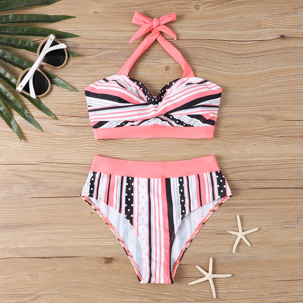 Floral Print Patchwork Black 2 Piece Set Tankini, Round Neck High Waist Stretchy Swimsuits, Women's Summer Bikini Beachwear
Floral Print Patchwork Black 2 Piece Set Tankini, Round Neck High Waist Stretchy Swimsuits, Women's Summer Bikini Beachwear