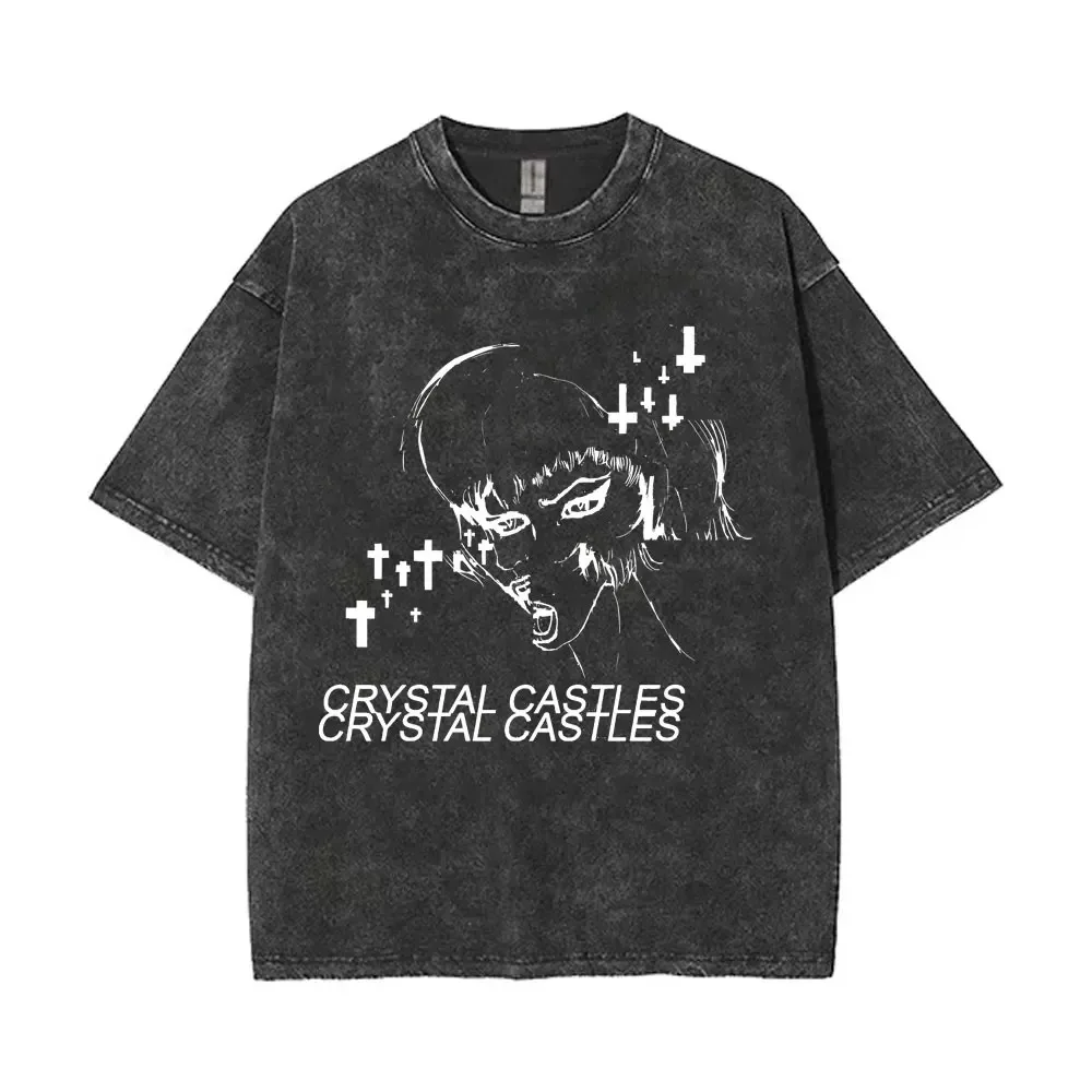 Crystal Castles Music Album II Double Sided 2025 Summer 100% Pure Cotton Printed Washed Tshirt Men Male Female Casual Plus Size
Crystal Castles Music Album II Double Sided 2025 Summer 100% Pure Cotton Printed Washed Tshirt Men Male Female Casual Plus Size