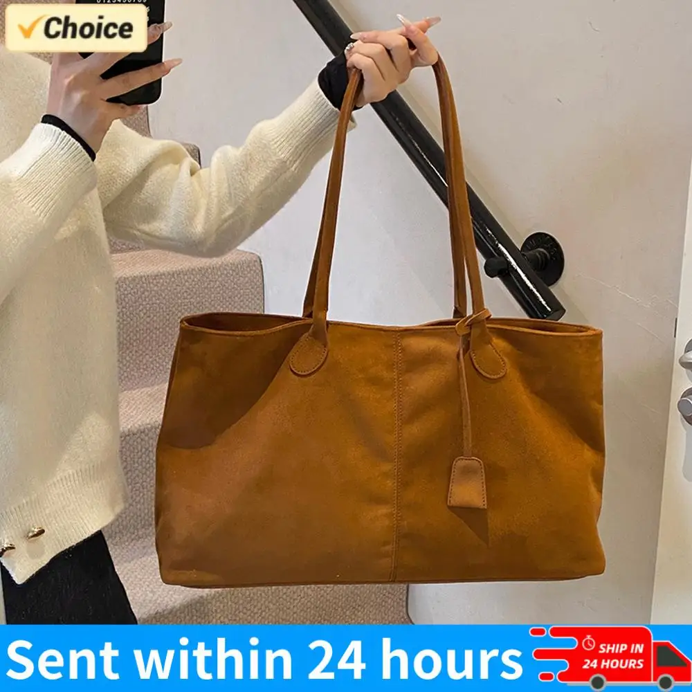 Women Suede Shoulder Bag Solid Color Handbag Large Capacity Trendy Satchel Bag for Work Travel Shopping
Women Suede Shoulder Bag Solid Color Handbag Large Capacity Trendy Satchel Bag for Work Travel Shopping