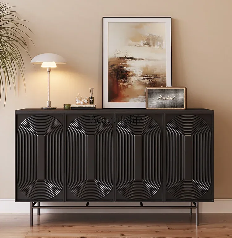 FG11Medieval black home living room hallway cabinet modern simple solid wood locker
FG11Medieval black home living room hallway cabinet modern simple solid wood locker