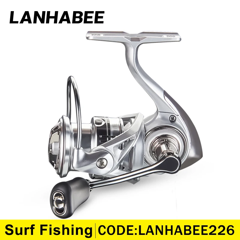 LANHABEE Spinning Reel Ultra Light Shallow Spool 3+1BB 5.2:1Drag Surf Fishing All-metal Fishing Reel for Long-distance Casting
LANHABEE Spinning Reel Ultra Light Shallow Spool 3+1BB 5.2:1Drag Surf Fishing All-metal Fishing Reel for Long-distance Casting