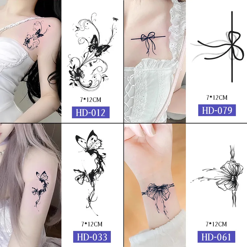 Butterfly Floral Tattoo Stickers Waterproof Semi-Permanent Premium Clavicle Arm Decor For Women
Butterfly Floral Tattoo Stickers Waterproof Semi-Permanent Premium Clavicle Arm Decor For Women