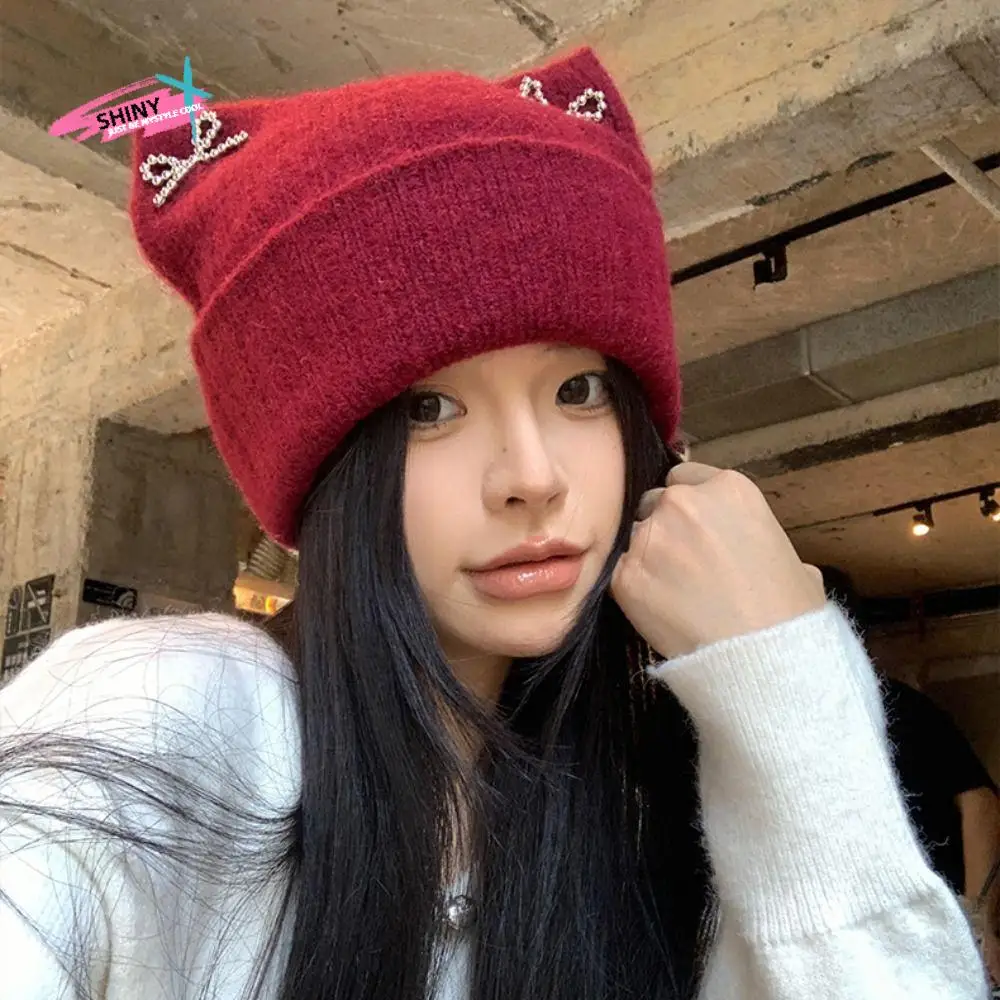 Сохраняет тепло, милая и крутая шапка-бини с кошачьими ушками, шапка с бантом и защитой ушей, вязаный пуловер, уличная пушистая зимняя шерстяная шапка для девочек
Сохраняет тепло, милая и крутая шапка-бини с кошачьими ушками, шапка с бантом и защитой ушей, вязаный пуловер, уличная пушистая зимняя шерстяная шапка для девочек