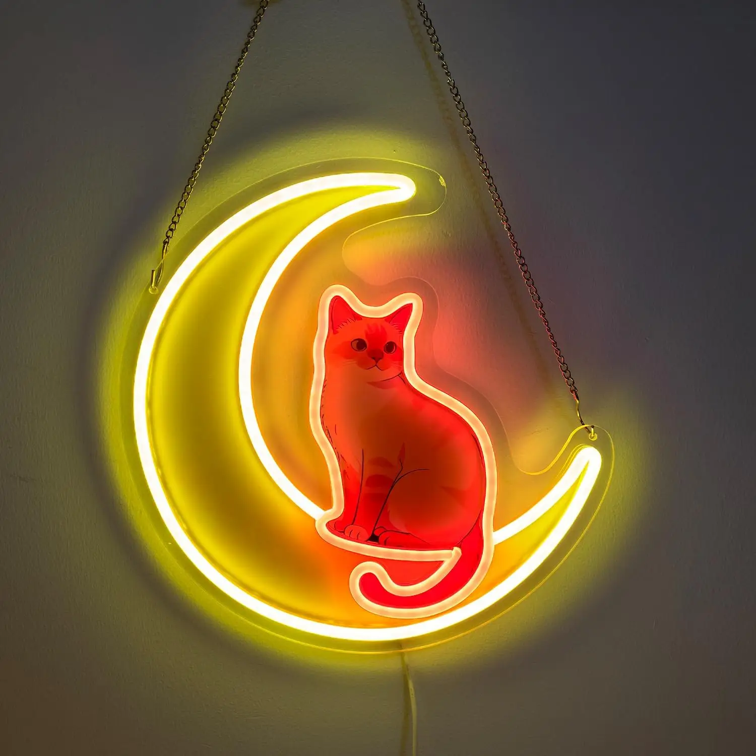 Moon Cat Neon Sign USB Powered LED Neon Light for Kid Room Garage Bar Gaming Room Bedroom Decoration Gift Art Wall Light
Moon Cat Neon Sign USB Powered LED Neon Light for Kid Room Garage Bar Gaming Room Bedroom Decoration Gift Art Wall Light
