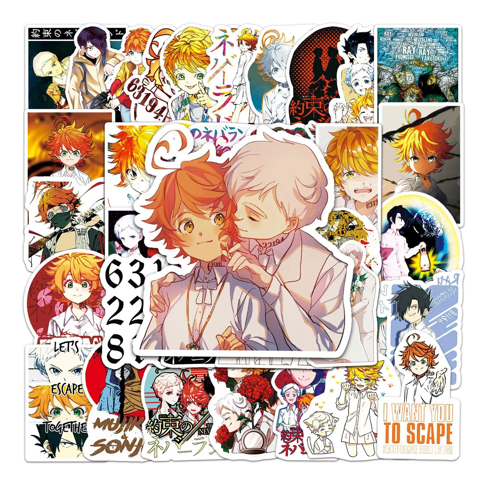 50Pcs Anime The Promised Neverland Series Graffiti Stickers Suitable for Laptop Helmets Desktop Decoration DIY Stickers Toys
50Pcs Anime The Promised Neverland Series Graffiti Stickers Suitable for Laptop Helmets Desktop Decoration DIY Stickers Toys