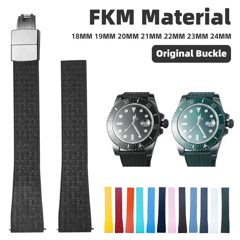 Luxury CTS Series FKM Rubber Watch Band for Rolex Datejust/Submariner Cartier 20mm 22mm With Folding Buckle Waterproof
Luxury CTS Series FKM Rubber Watch Band for Rolex Datejust/Submariner Cartier 20mm 22mm With Folding Buckle Waterproof
