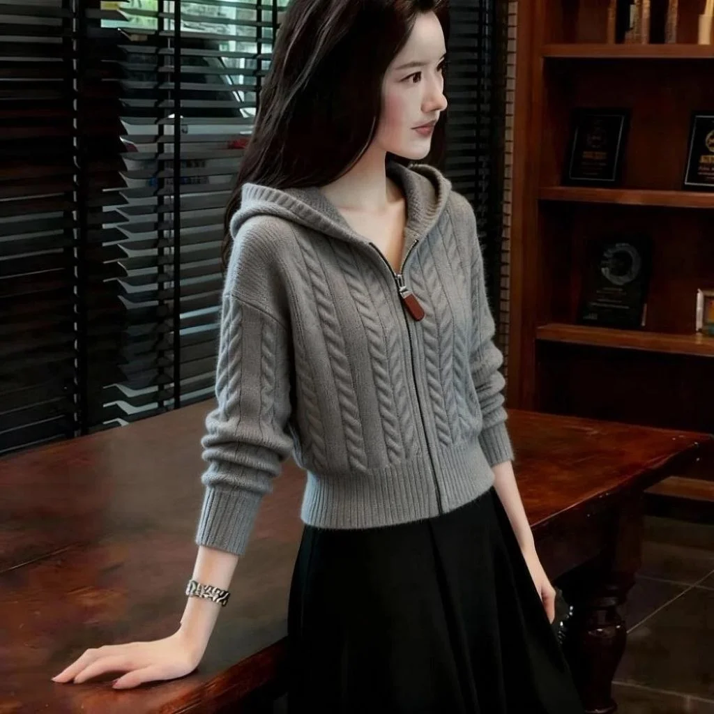Non-Balliting Knitted Sweater Cardigan Spring Autumn New Style Guangzhou Thirteenth Factory High End Women's Top Hat Design
Non-Balliting Knitted Sweater Cardigan Spring Autumn New Style Guangzhou Thirteenth Factory High End Women's Top Hat Design