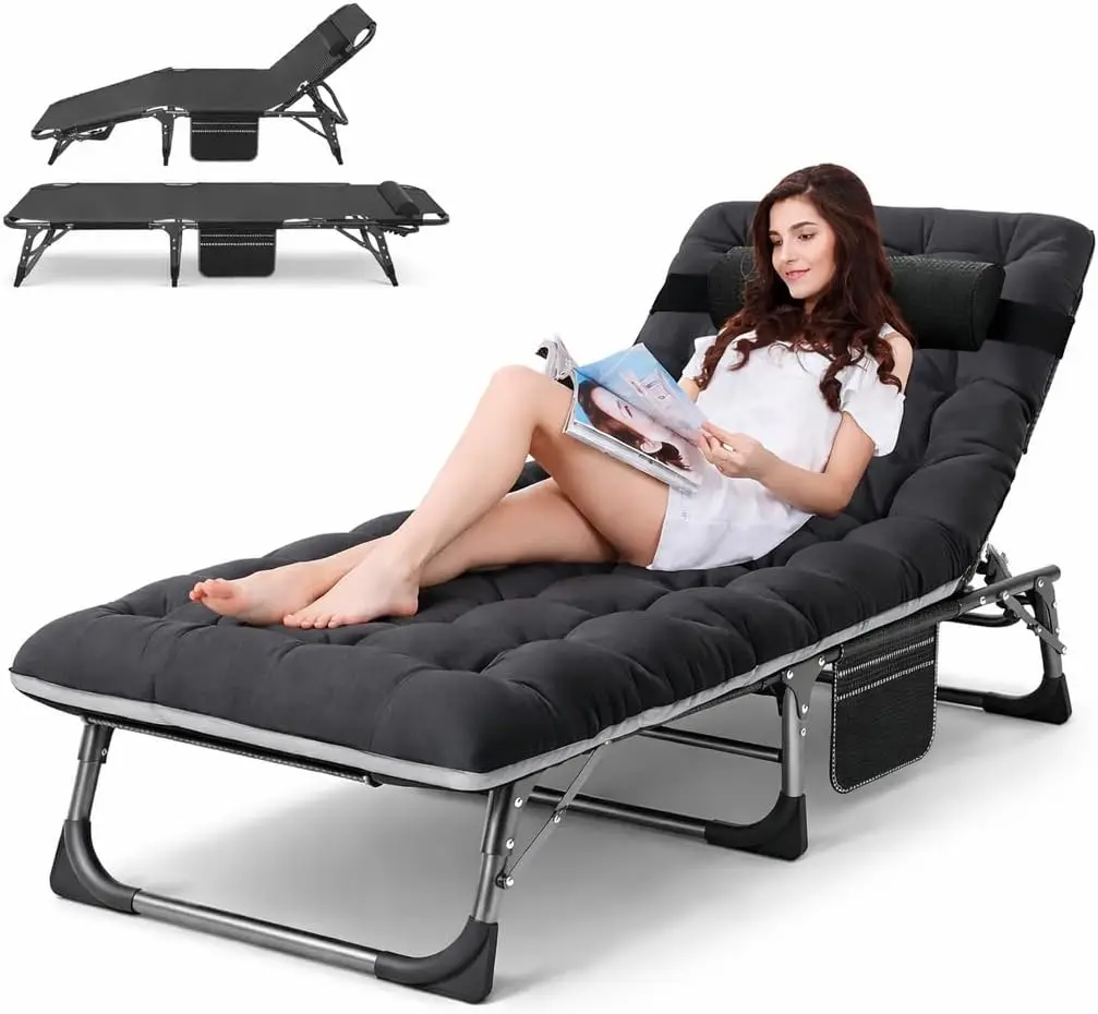 Heavy Duty Tanning Chair,Outdoor 5-Position Folding Chaise Lounge Chair with Pad,Portable Beach Lounge Chair for Outdoor Sunbath
Heavy Duty Tanning Chair,Outdoor 5-Position Folding Chaise Lounge Chair with Pad,Portable Beach Lounge Chair for Outdoor Sunbath