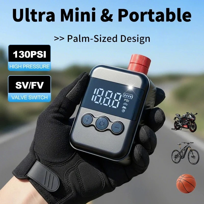 Portable Electric Bike Pump USB Rechargeable Digital Gauge with Presta/Schrader Valves for Bicycles Motorcycle
Portable Electric Bike Pump USB Rechargeable Digital Gauge with Presta/Schrader Valves for Bicycles Motorcycle