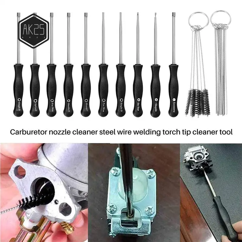 AK25-Carburetor Adjustment Tool Screwdriver Kit Cleaner Engine Ignition Tester For Common 2 Cycle Carburator Engine String /Trim
AK25-Carburetor Adjustment Tool Screwdriver Kit Cleaner Engine Ignition Tester For Common 2 Cycle Carburator Engine String /Trim