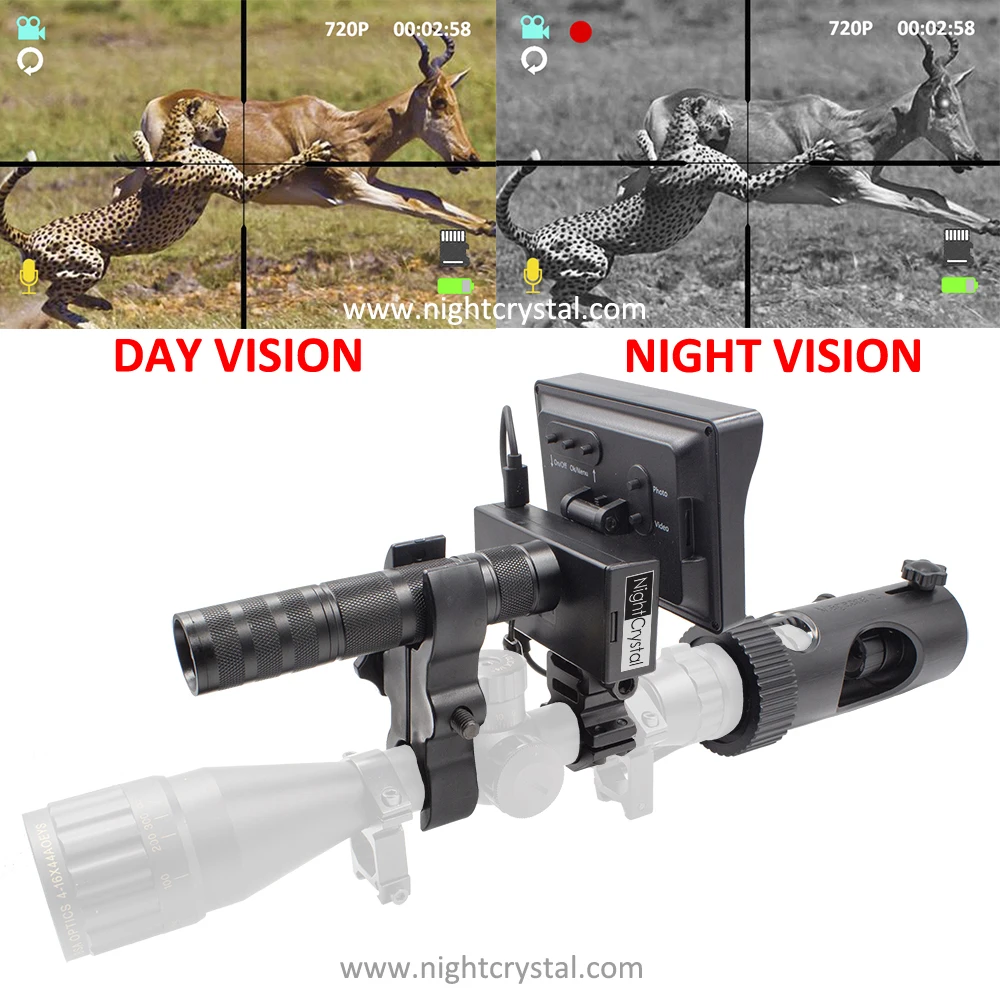 Megaorei 2 M2 720p HD Night Vision Scope Attached Hunting Camera System with 4.3" LCD Screen & 850nm/940nm IR Flashight
Megaorei 2 M2 720p HD Night Vision Scope Attached Hunting Camera System with 4.3" LCD Screen & 850nm/940nm IR Flashight
