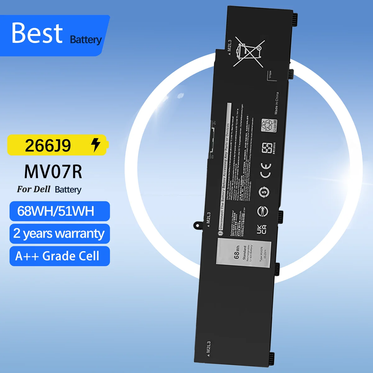 Аккумулятор 266J9 MV07R для ноутбука DELL G3 15 3500 3590 3790 G5 15 5500 SE 5505 Series
Аккумулятор 266J9 MV07R для ноутбука DELL G3 15 3500 3590 3790 G5 15 5500 SE 5505 Series