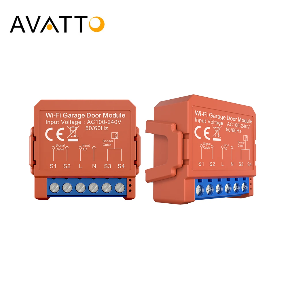 AVATTO Tuya WiFi Smart Garage Door Opener Switch Module Controller Support APP Voice Remote Control Compatible Alexa Google Home