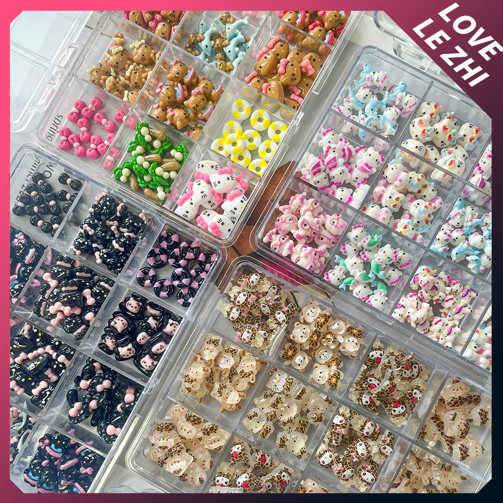 120Pcs 3D Sanrio Mymelody Dolphin Kittycat Nail Art Charms Accessories Black Swim Ring Bows Diy Phone Nail Decoration Craft
120Pcs 3D Sanrio Mymelody Dolphin Kittycat Nail Art Charms Accessories Black Swim Ring Bows Diy Phone Nail Decoration Craft