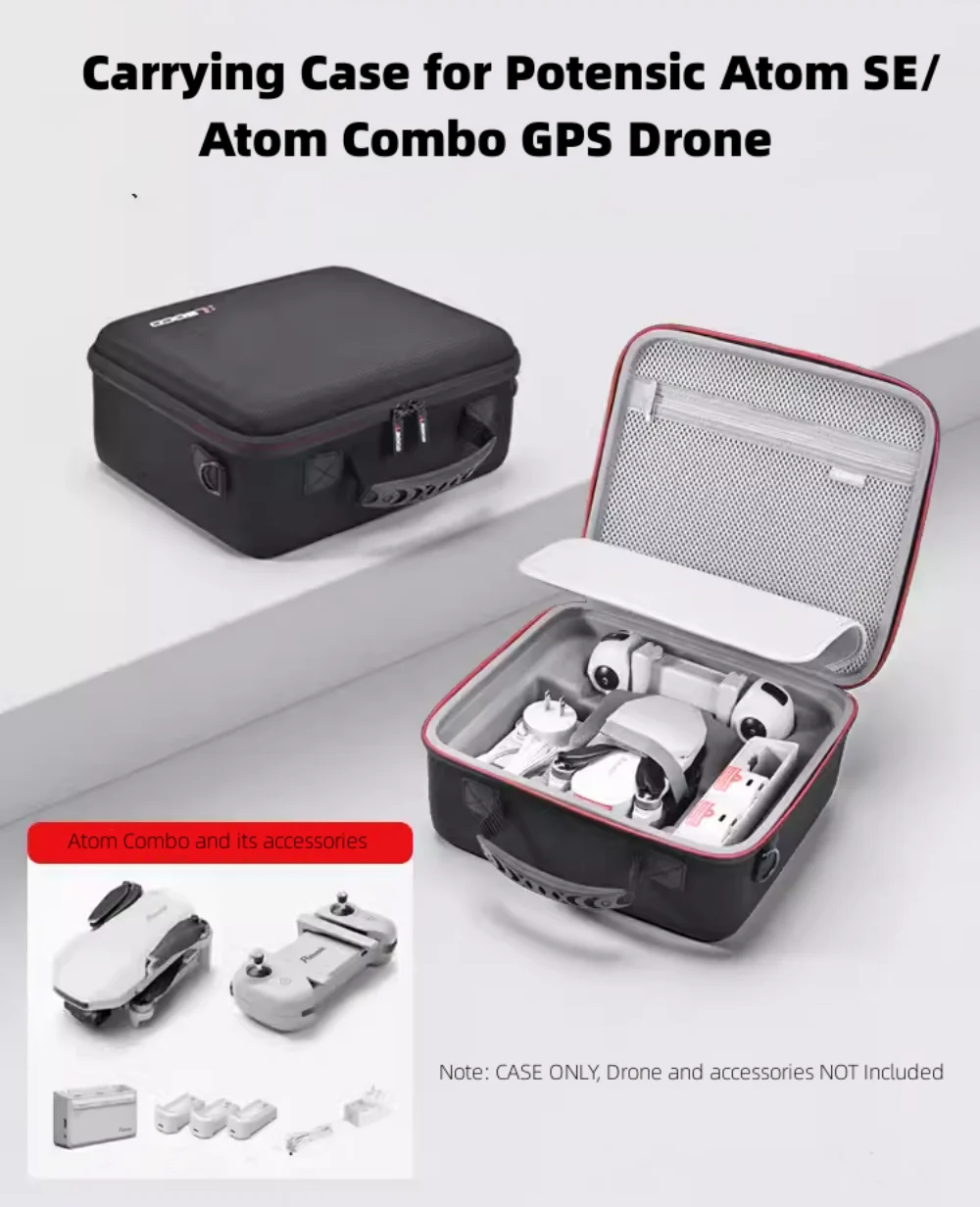 Hard EVA Shell Case Compatible with Potensic Atom SE/Atom Combo GPS Drone - Fits Atom/ Atom SE Accessories: Drone, Controller
Hard EVA Shell Case Compatible with Potensic Atom SE/Atom Combo GPS Drone - Fits Atom/ Atom SE Accessories: Drone, Controller