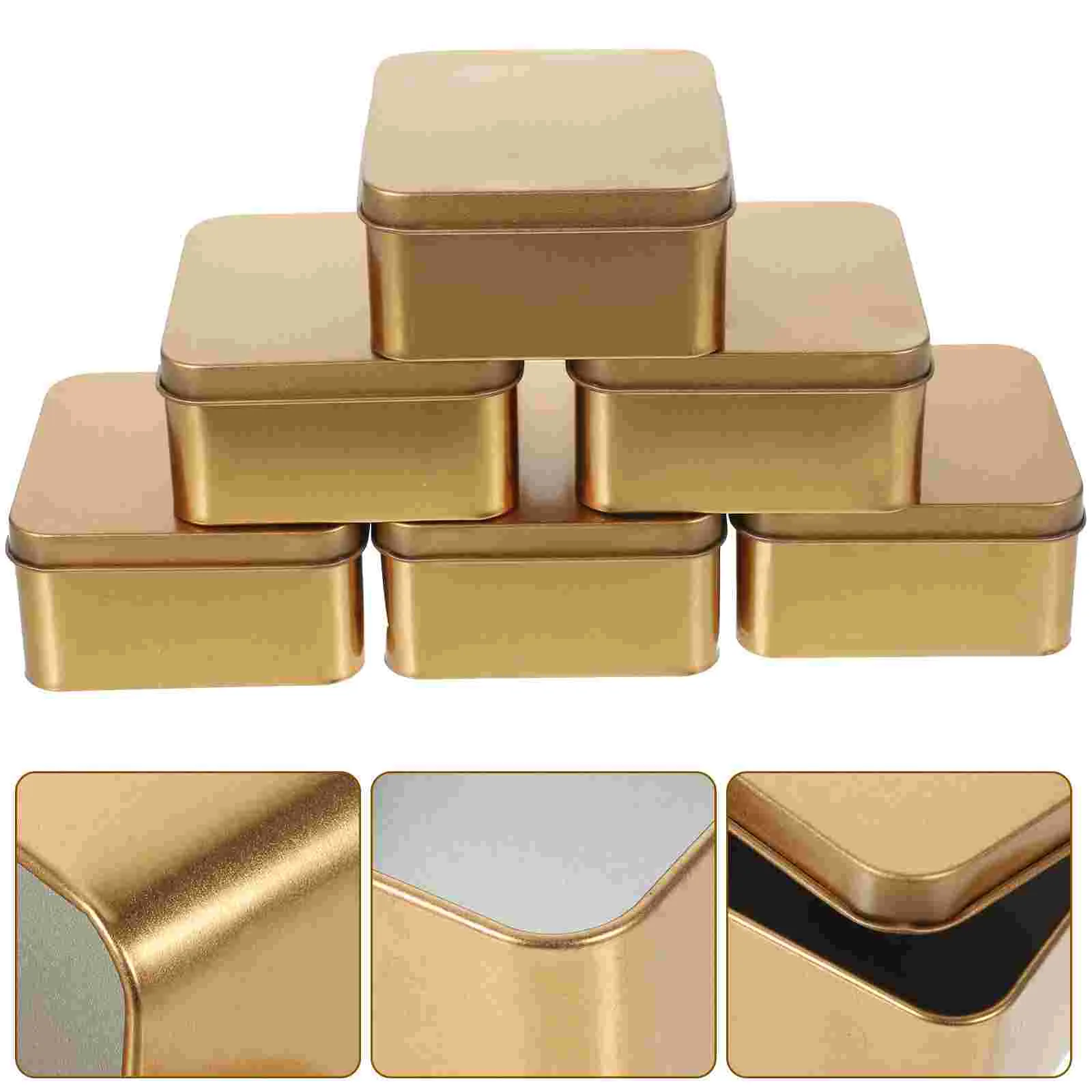 10 Pcs Small Gift Square Tinplate Box Storage Candy Packaging Wedding (gold Medium Size) 10pcs Cookie Jars Boxes
10 Pcs Small Gift Square Tinplate Box Storage Candy Packaging Wedding (gold Medium Size) 10pcs Cookie Jars Boxes