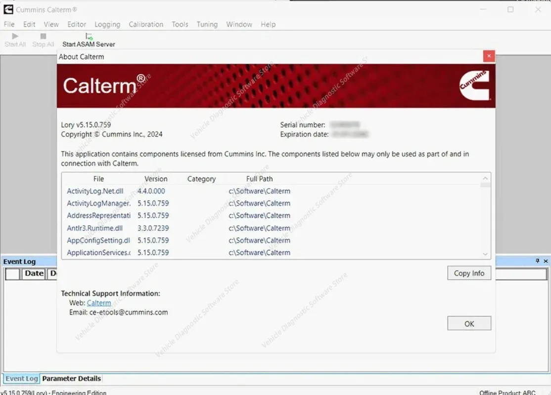 Cummins Calterm 5.15 ECM Calibration Detection QuickServe Insite 8.9.2 Pro No Expired (with Fleet Counts, Zap-It,OEM Zap-It)
Cummins Calterm 5.15 ECM Calibration Detection QuickServe Insite 8.9.2 Pro No Expired (with Fleet Counts, Zap-It,OEM Zap-It)
