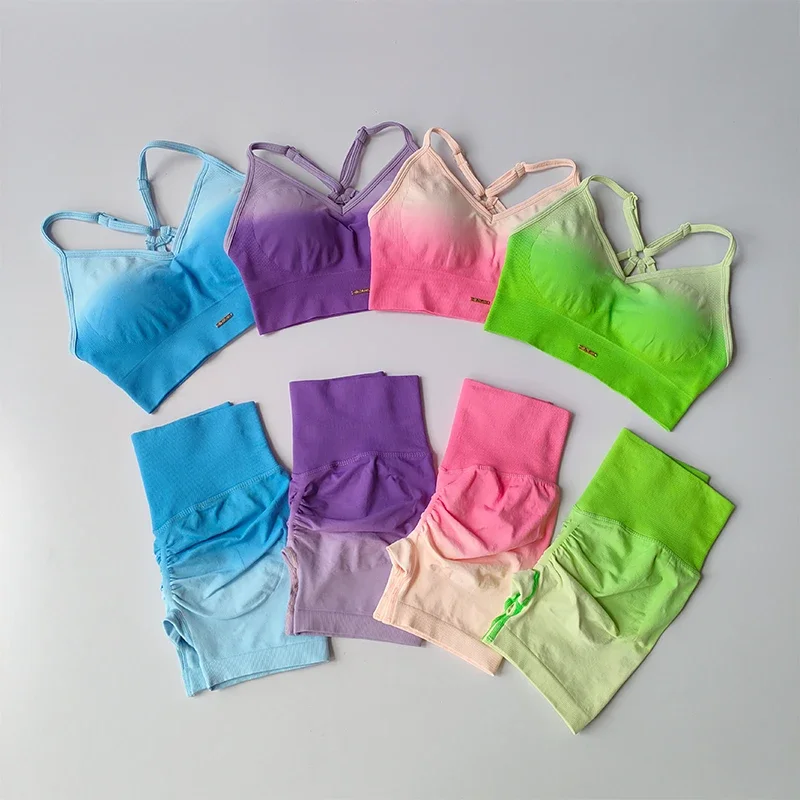 Gradient Back Exercise Set Women's Speed Running Sports Bras Leggings 2PCS Suit Pant Contrast Yoga Fitness Tank Crop Top Clothes
Gradient Back Exercise Set Women's Speed Running Sports Bras Leggings 2PCS Suit Pant Contrast Yoga Fitness Tank Crop Top Clothes