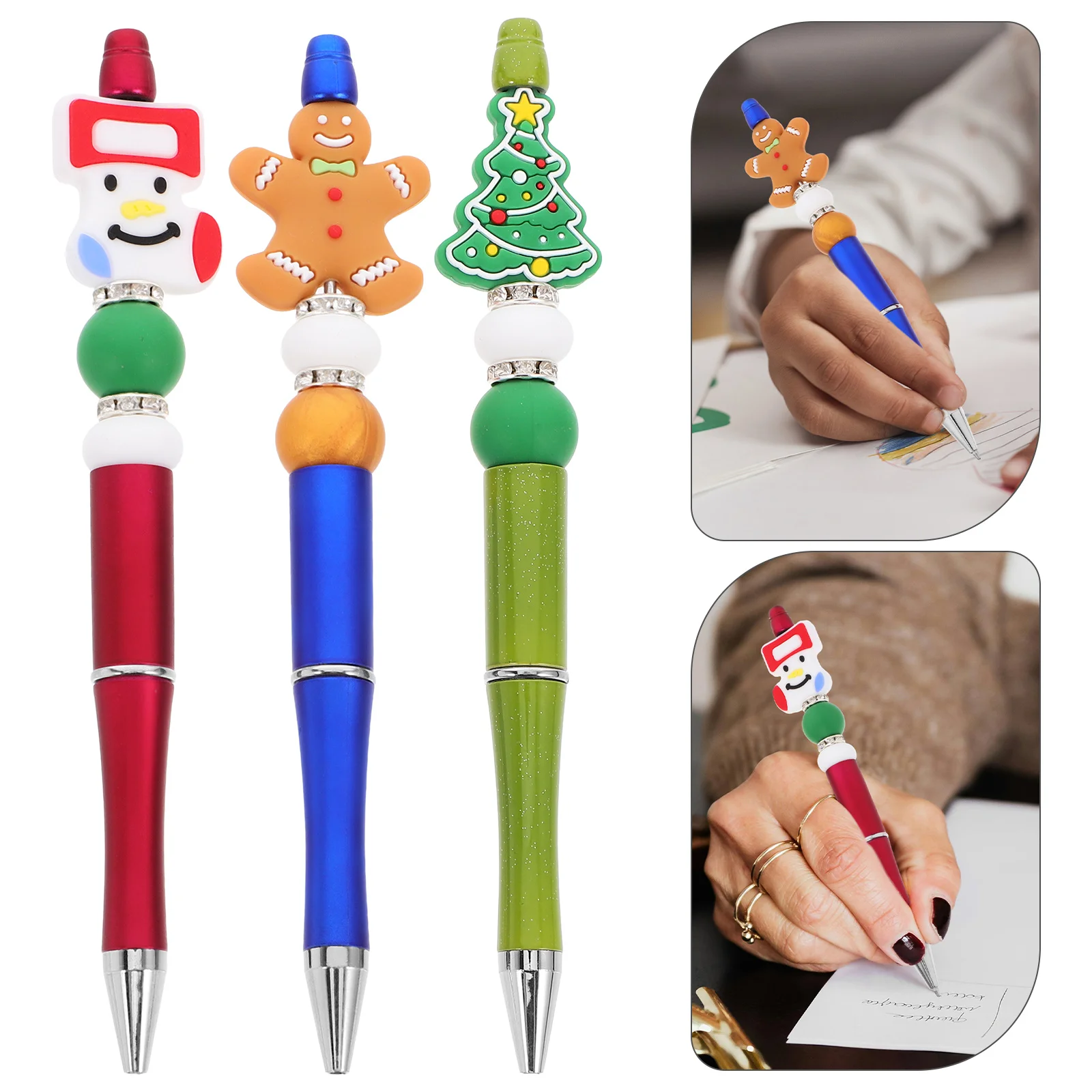 Christmas Ballpoint Pen Writing Pens for Students Beadable Bulk Halloween Focal Beads Silicone Snowman Santa Claus
Christmas Ballpoint Pen Writing Pens for Students Beadable Bulk Halloween Focal Beads Silicone Snowman Santa Claus