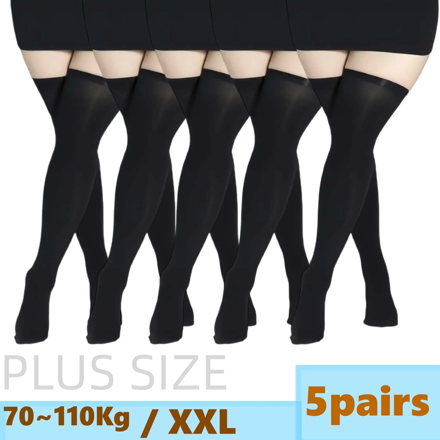 5pairs/set Woman Plus Size Lace Thigh High Stockings for Women Sexy Stretchy Sheer Hosiery Silicone Elastic Lace Stay Up Socks
5pairs/set Woman Plus Size Lace Thigh High Stockings for Women Sexy Stretchy Sheer Hosiery Silicone Elastic Lace Stay Up Socks