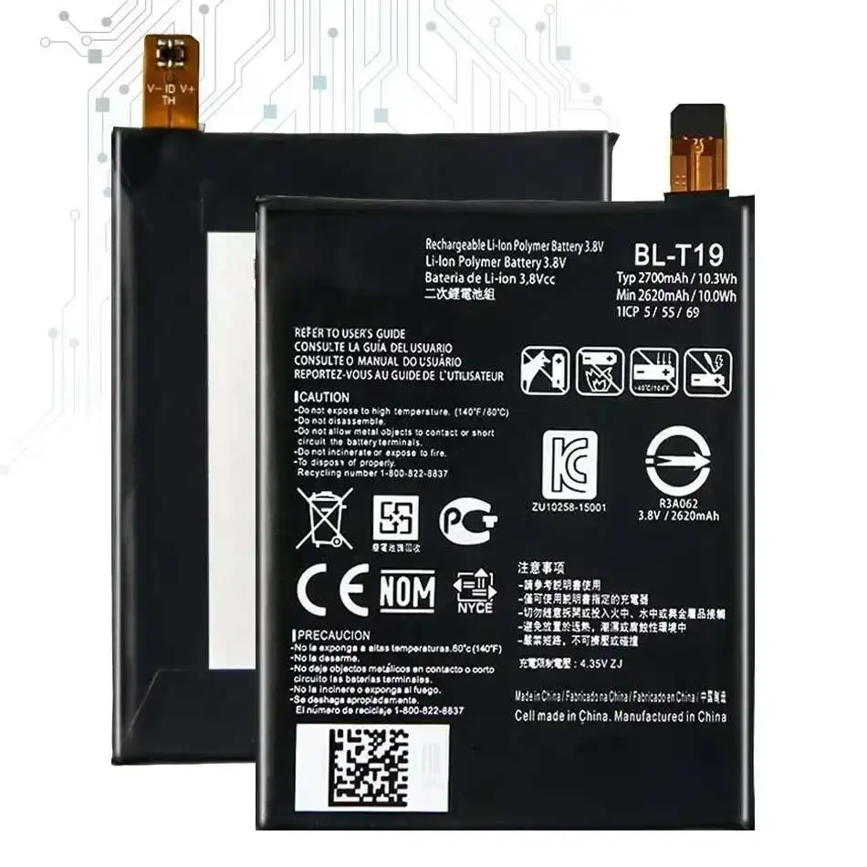 Сменный аккумулятор BL-T19 для LG BL-T19 Nexus 5X H790 H791 H798 Аккумулятор BL T19
Сменный аккумулятор BL-T19 для LG BL-T19 Nexus 5X H790 H791 H798 Аккумулятор BL T19