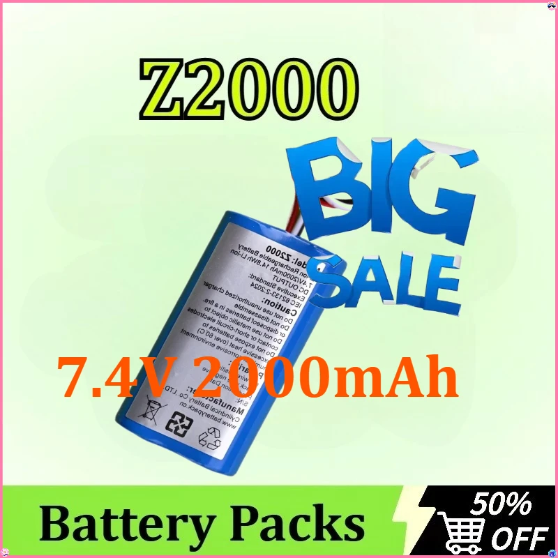 High-Capacity Z2000 Batteries Pack14.8Wh Rechargeable Newly upgraded Lithium-ion 7.4V 2000mAh
High-Capacity Z2000 Batteries Pack14.8Wh Rechargeable Newly upgraded Lithium-ion 7.4V 2000mAh