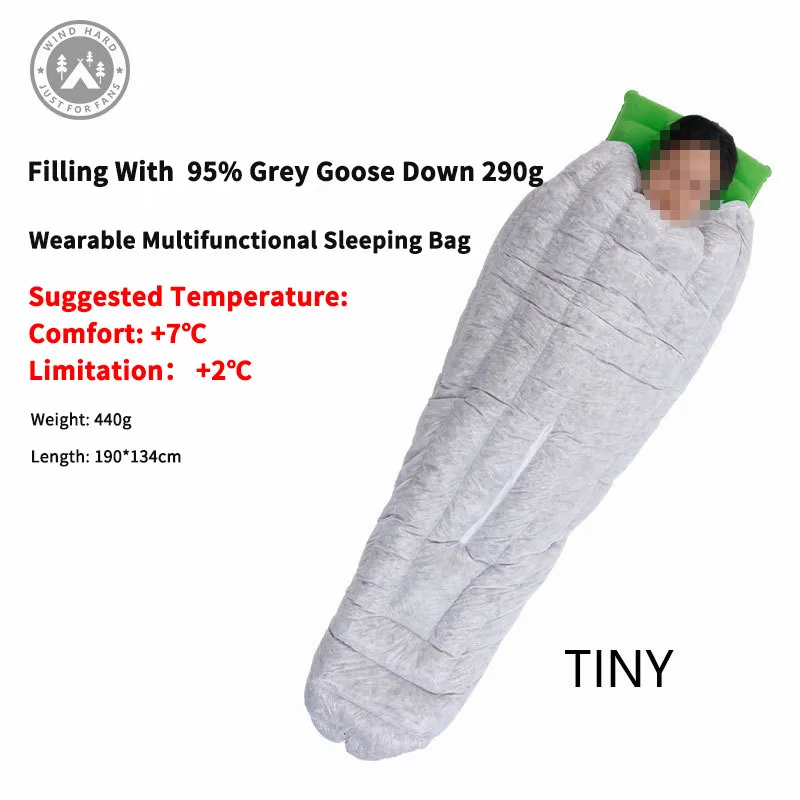 AEGISMAX TINY FP850 Wearable Portable Sleeping Bag 95% GooseDown Outdoor Mummy Type 36℉~45℉Camping SleepingBag Ultralight Warm
AEGISMAX TINY FP850 Wearable Portable Sleeping Bag 95% GooseDown Outdoor Mummy Type 36℉~45℉Camping SleepingBag Ultralight Warm