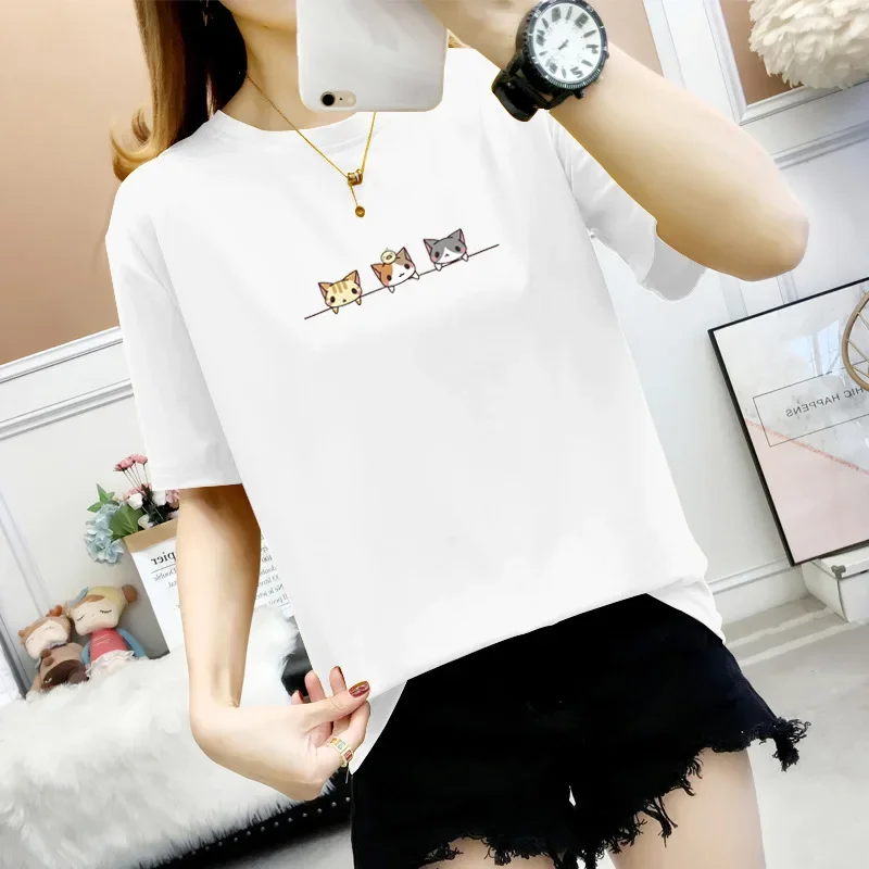 Women's Short-sleeved T-shirt Summer Clothing Loose and Simple Large Size New Printed Women's Tops Trendy Wholesale
Women's Short-sleeved T-shirt Summer Clothing Loose and Simple Large Size New Printed Women's Tops Trendy Wholesale