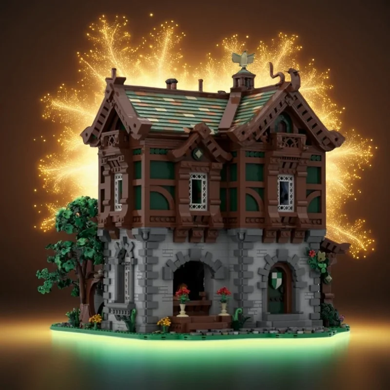 9485PCS MOC Medieval Castle Green Dragon Bakery Model Technology DIY Creative Assembly Building Blocks Display Birthday Gift Set
9485PCS MOC Medieval Castle Green Dragon Bakery Model Technology DIY Creative Assembly Building Blocks Display Birthday Gift Set