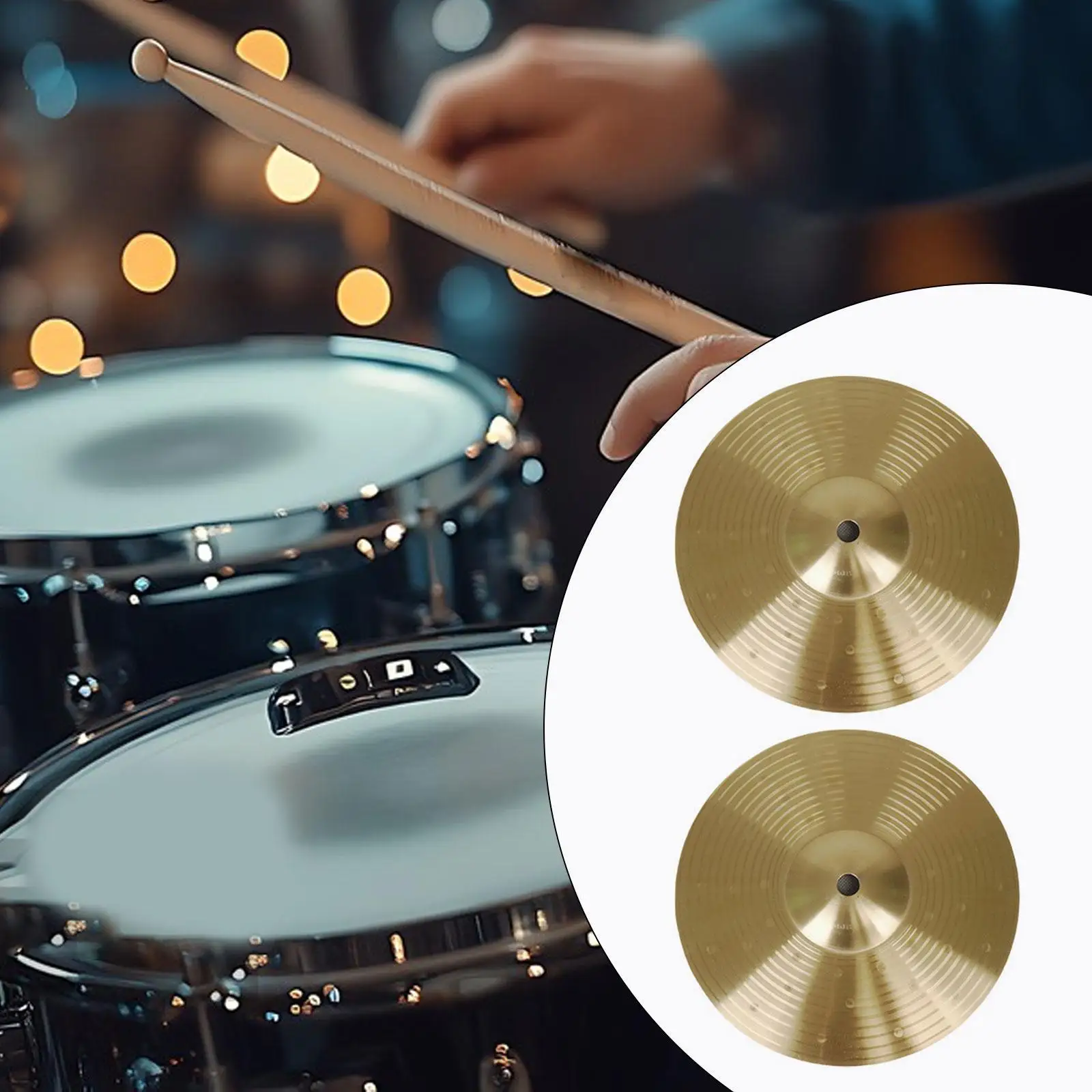Percussion Drum Cymbal Crash Brass Traditional Accessory Set for Acoustic Drum Kit Students Practice
Percussion Drum Cymbal Crash Brass Traditional Accessory Set for Acoustic Drum Kit Students Practice