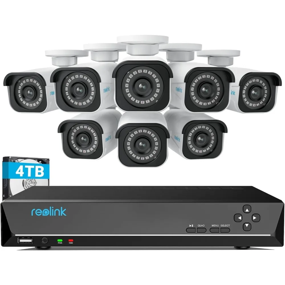 Система камер видеонаблюдения 4K, RLK16-800B8 8 шт. H.265 PoE, проводная, с функцией обнаружения транспортных средств
Система камер видеонаблюдения 4K, RLK16-800B8 8 шт. H.265 PoE, проводная, с функцией обнаружения транспортных средств
