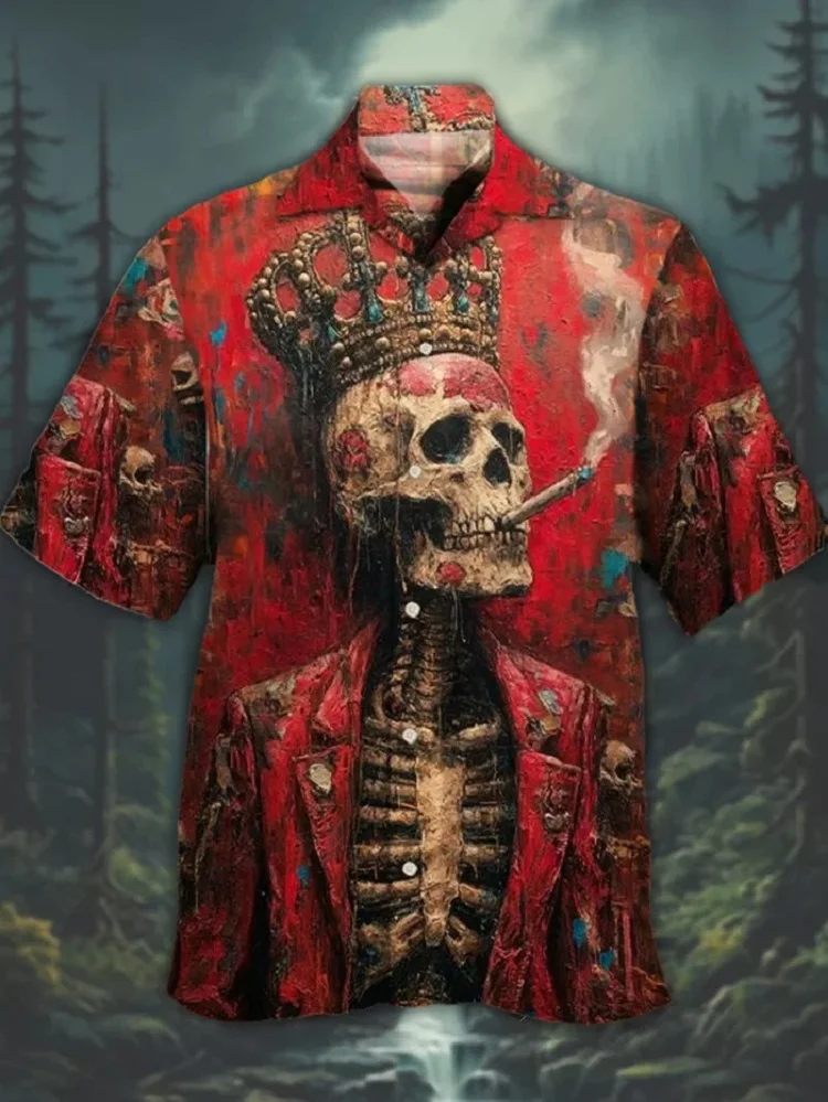 Summer Halloween Ghost Print Men's Shirts Horror Skull Pattern Men's Shirt Short Sleeve Holiday Clothing Men's Personalized Tops
Summer Halloween Ghost Print Men's Shirts Horror Skull Pattern Men's Shirt Short Sleeve Holiday Clothing Men's Personalized Tops